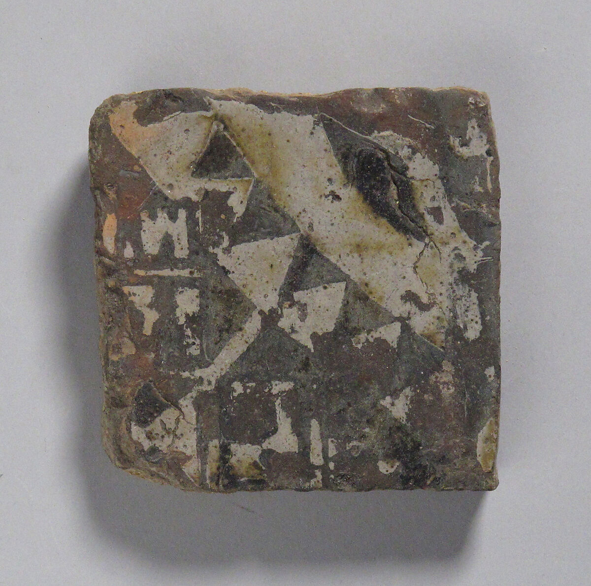 Tile, Glazed earthenware, French
