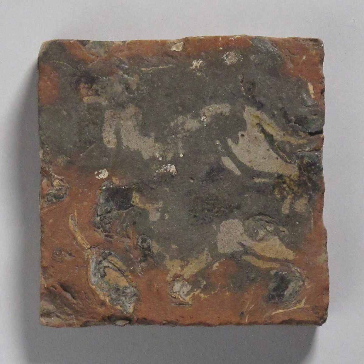 Tile, Glazed earthenware, French
