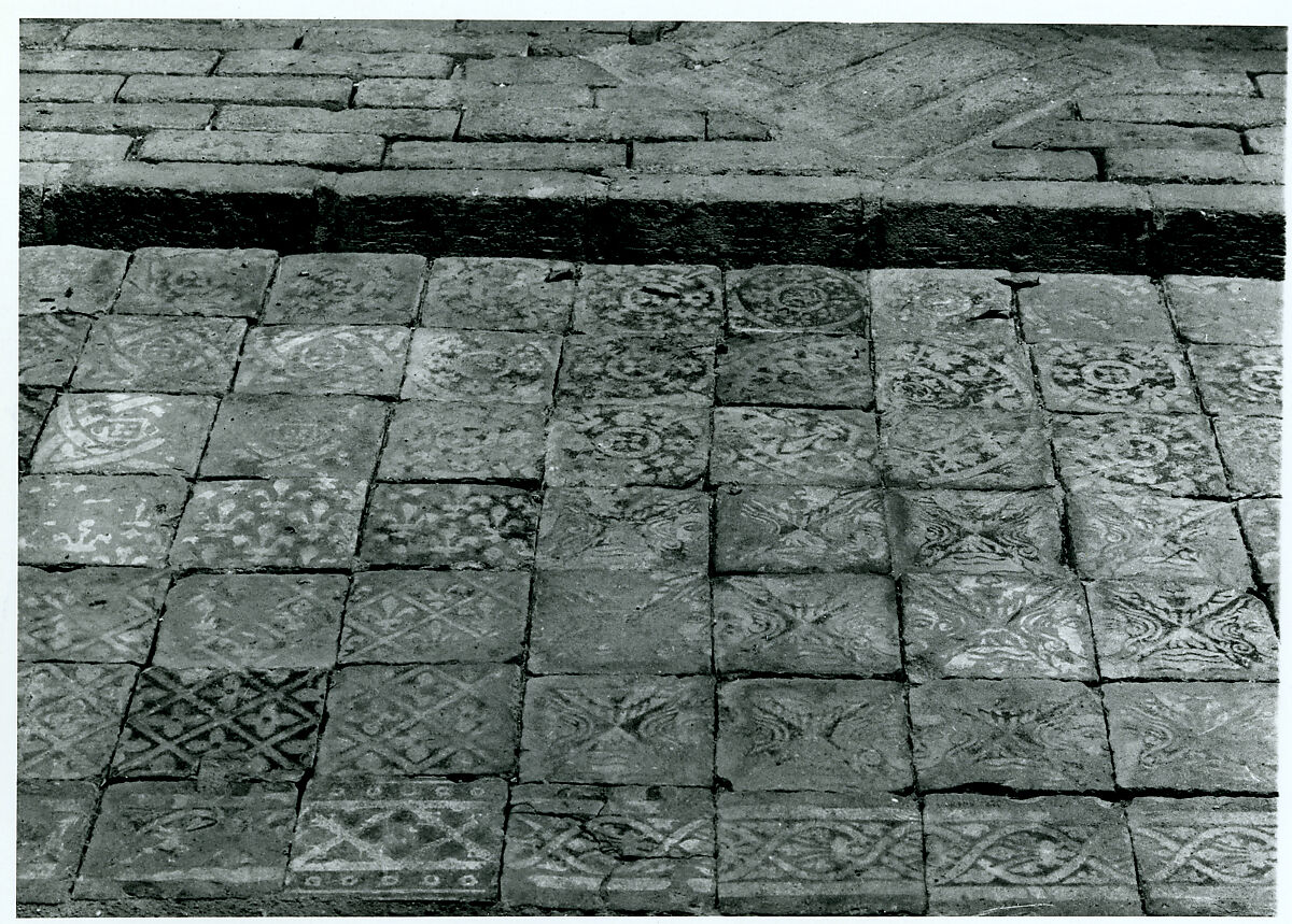 Tile, Glazed earthenware, French