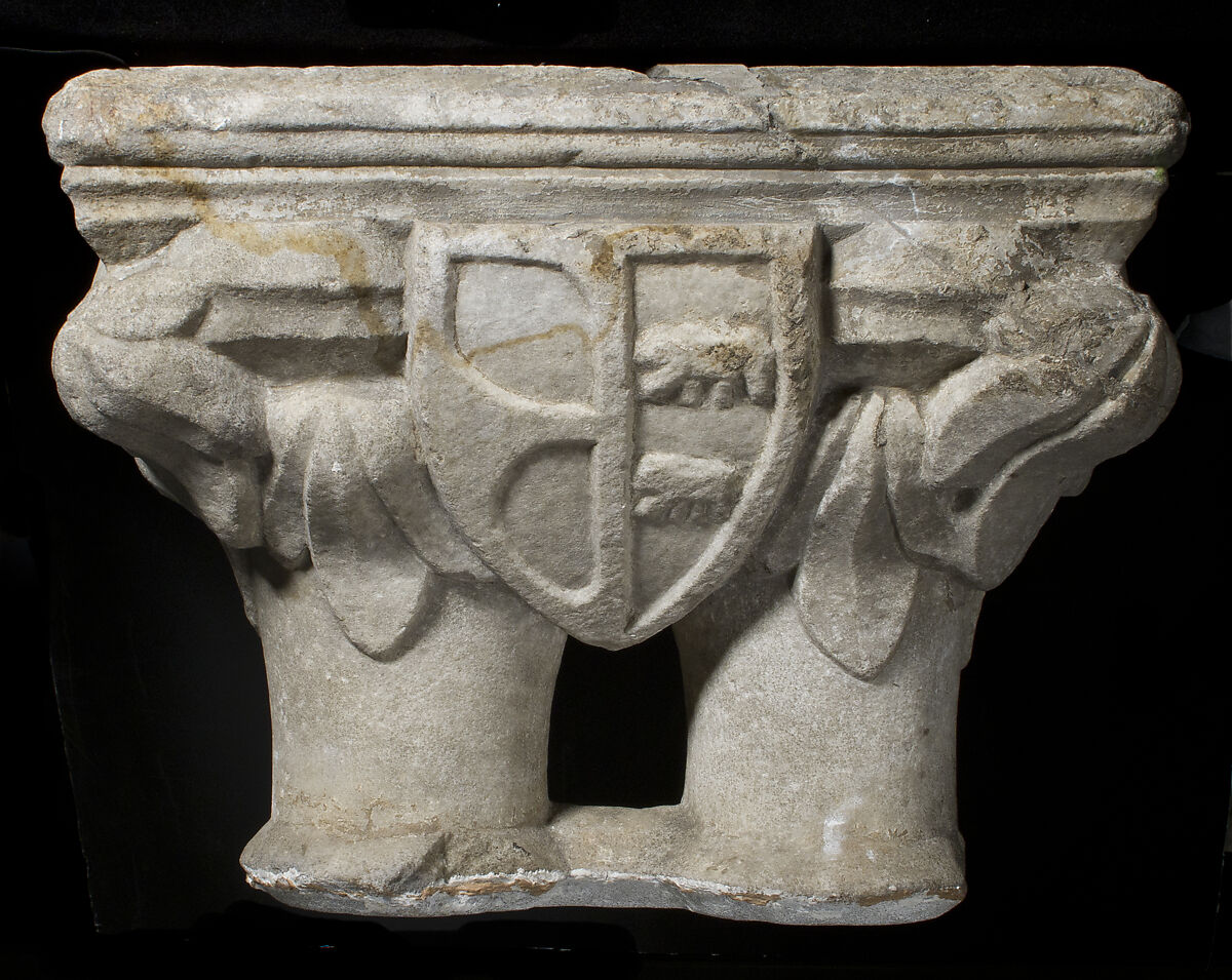 Double Capital, White marble, French 