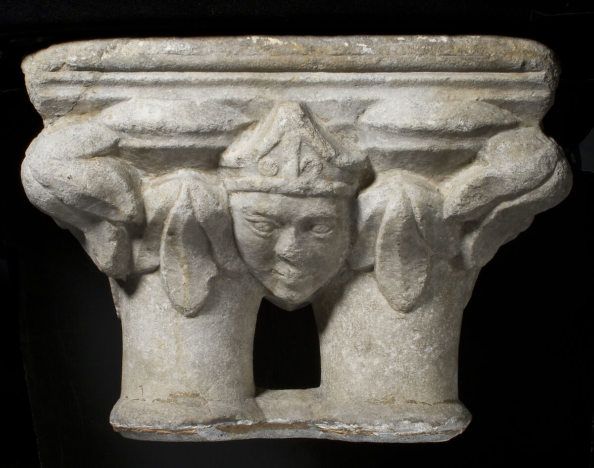 Double Capital, White marble, French
