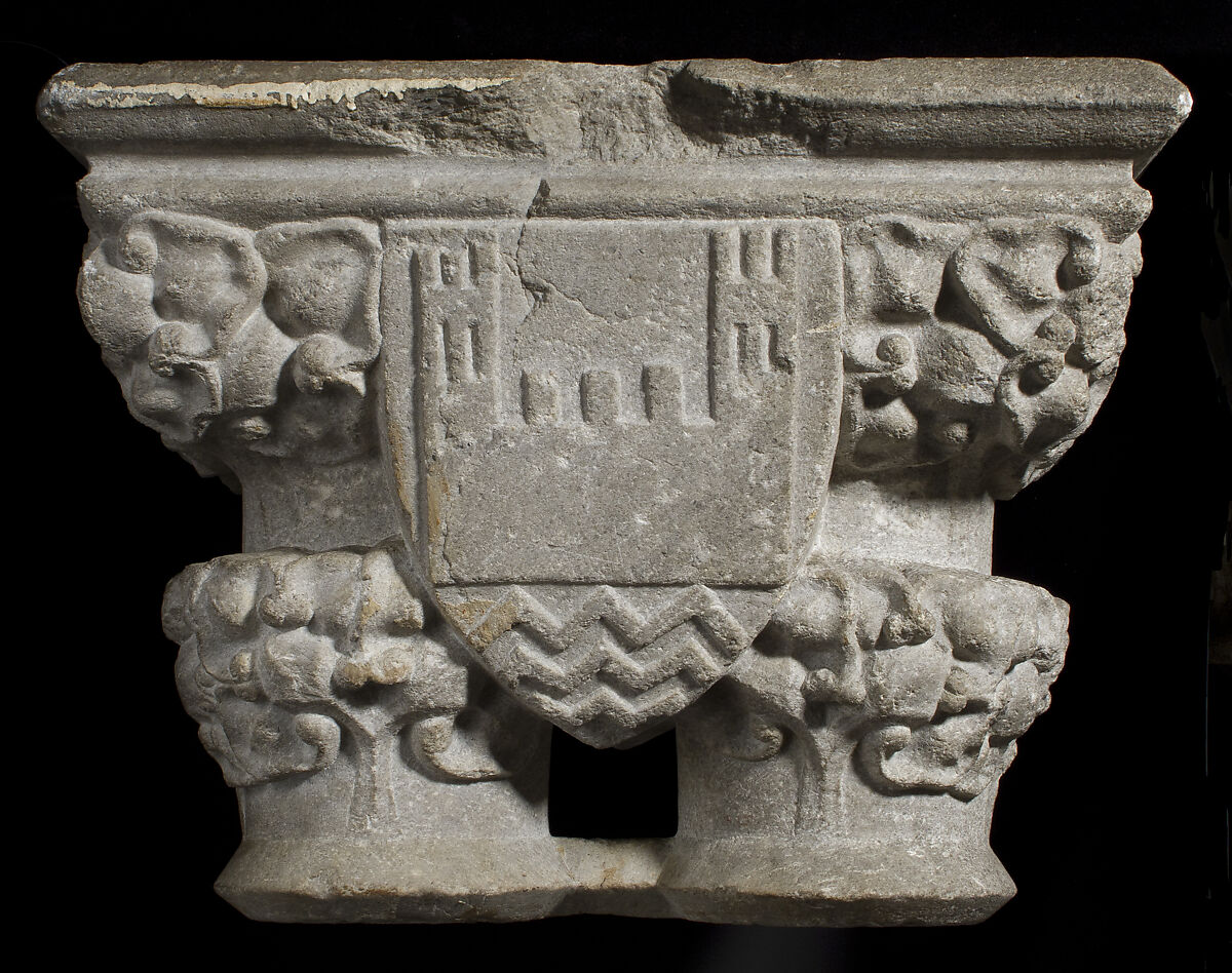 Double Capital, White marble, French