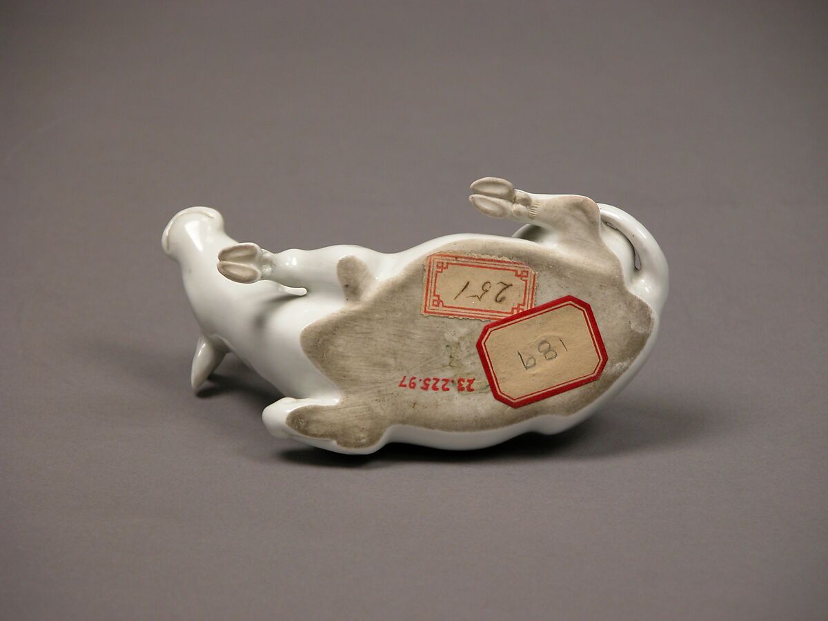 Cow Reclining, White porcelain (Hirado ware), Japan