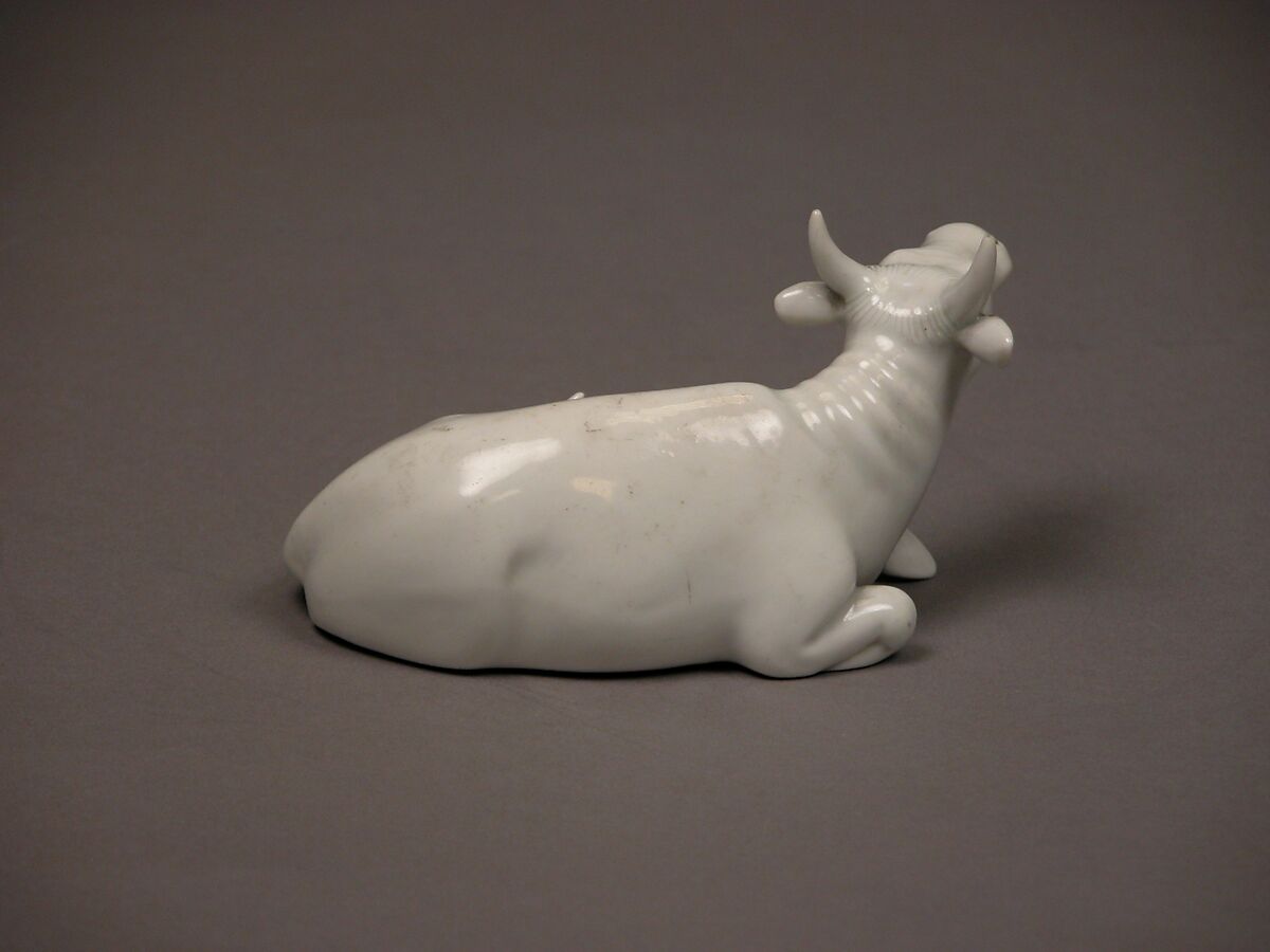 Cow Reclining, White porcelain (Hirado ware), Japan
