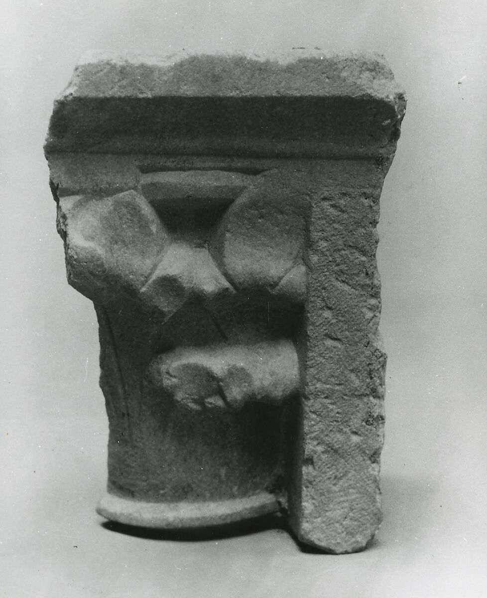 Fragment of Double Capital, Marble, French 