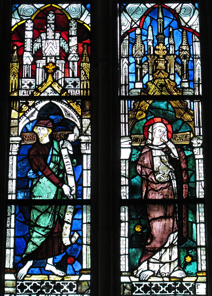 Prophet Isaiah, Pot-metal, colorless glass, and vitreous paint, French