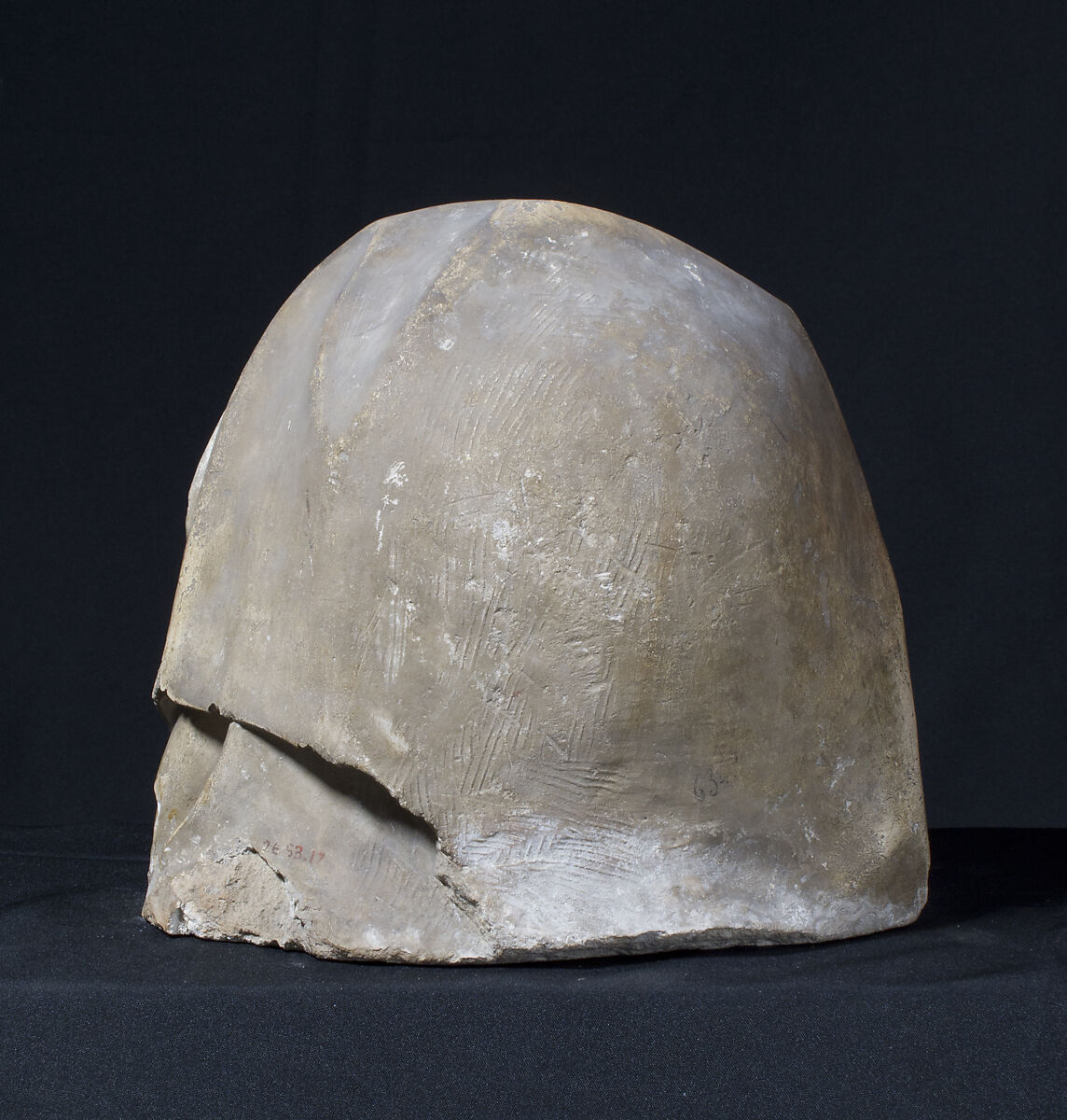 Head of a Bearded Man, Stone, paint, French