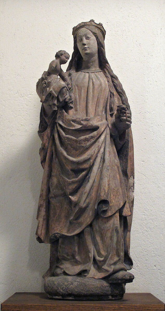 Virgin and Child, Stone, paint, French 