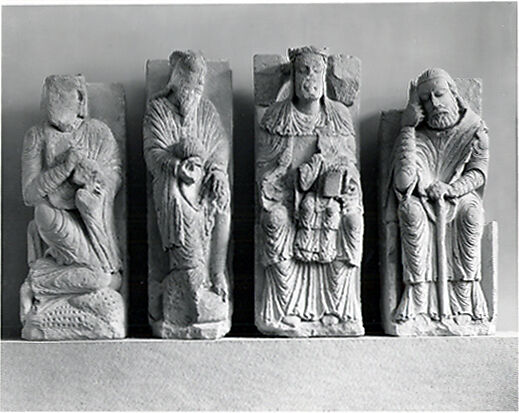 Joseph (from a group with the Adoration of the Magi), Limestone, Spanish