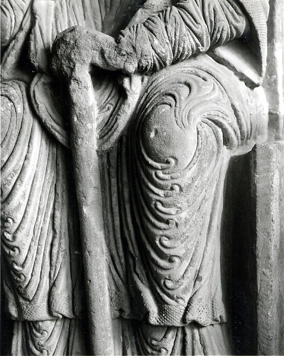 Joseph (from a group with the Adoration of the Magi), Limestone, Spanish