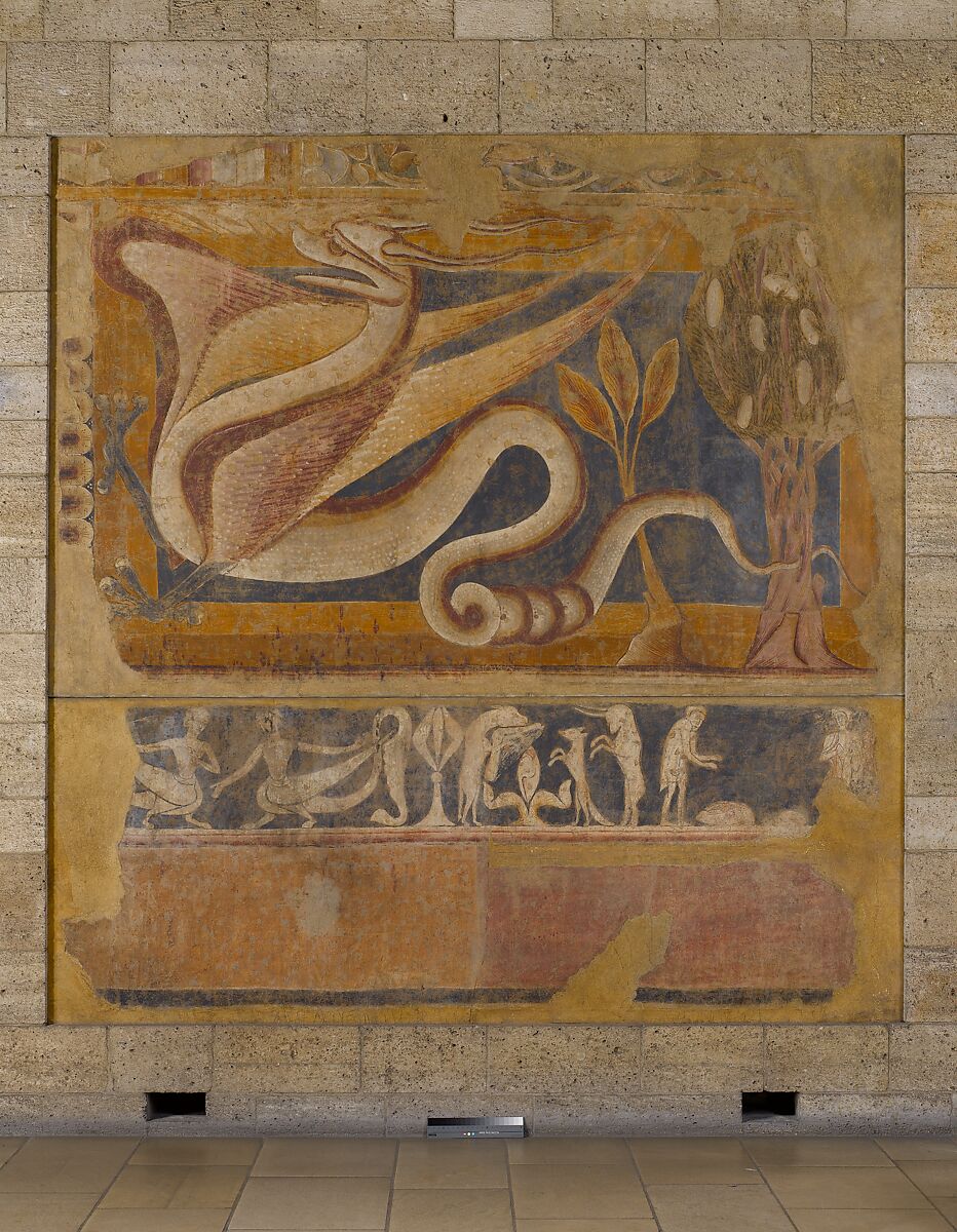 Dragon, Fresco, mounted on canvas, Spanish