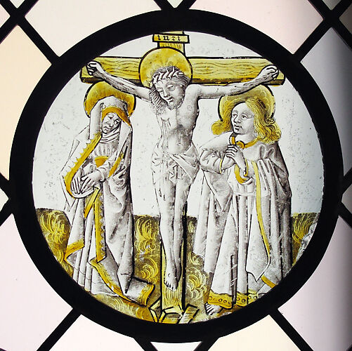 Roundel with Crucifixion, the Virgin and Saint John