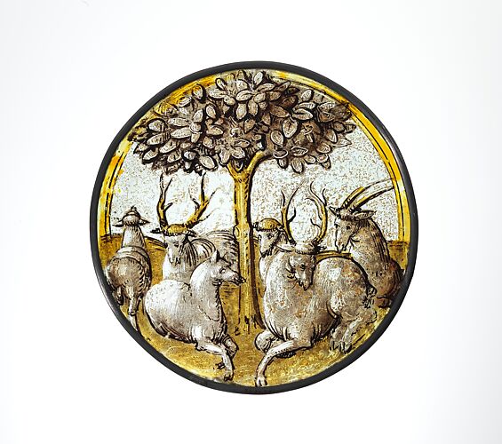 Roundel with Pastoral Scene