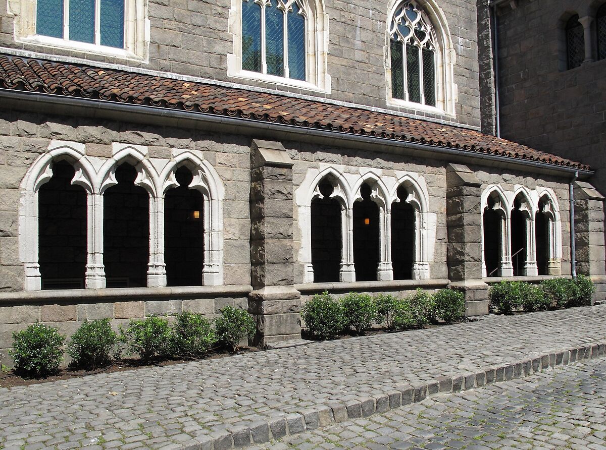 Three Sections of Cloister Arcade, Limestone, French