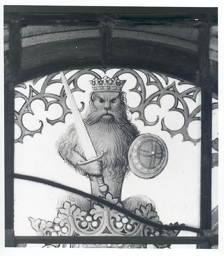 Heraldic Panel with Arms of the House of Hapsburg, Pot-metal glass, white glass, vitreous paint, and silver stain, South Netherlandish