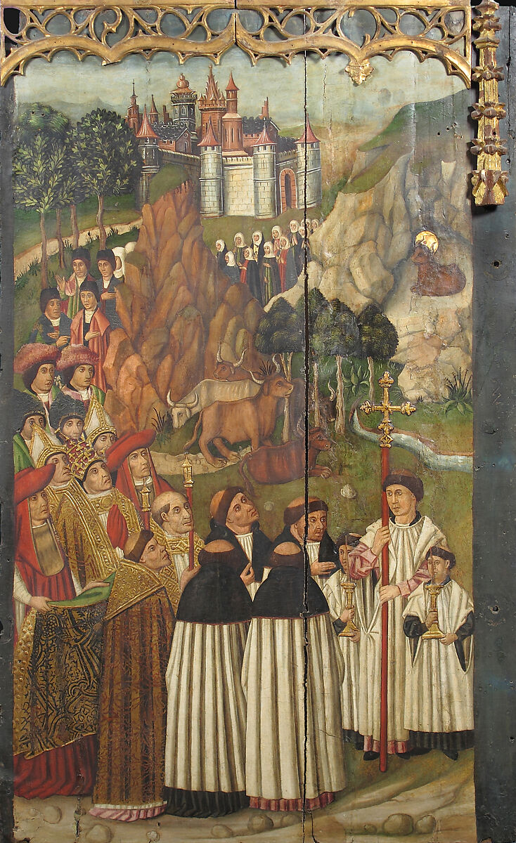 Saint Anne with the Virgin and Child, Oil and gold on wood (pine?), Spanish