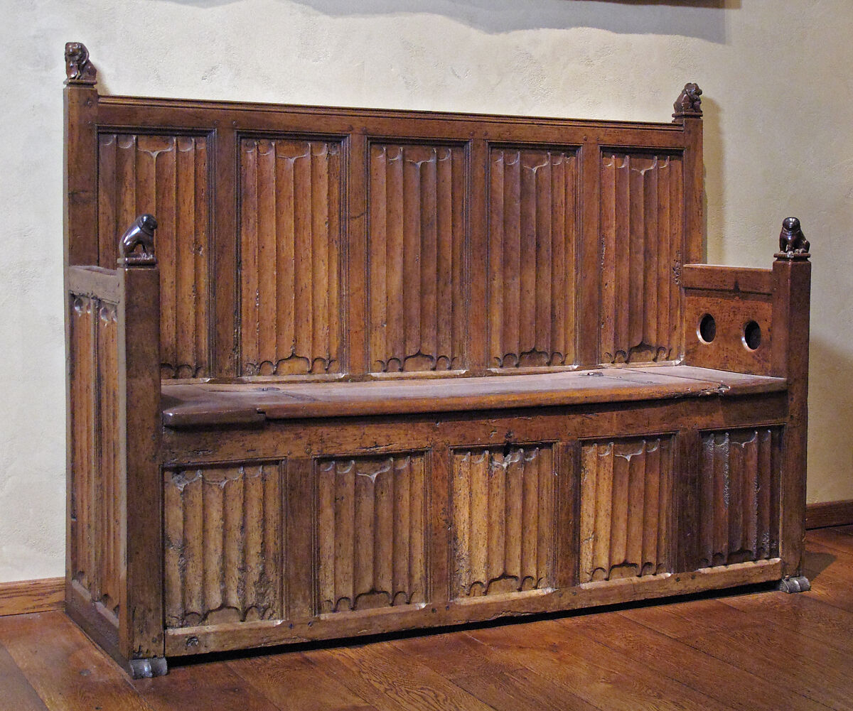 Bench, Walnut and oak, South Netherlandish