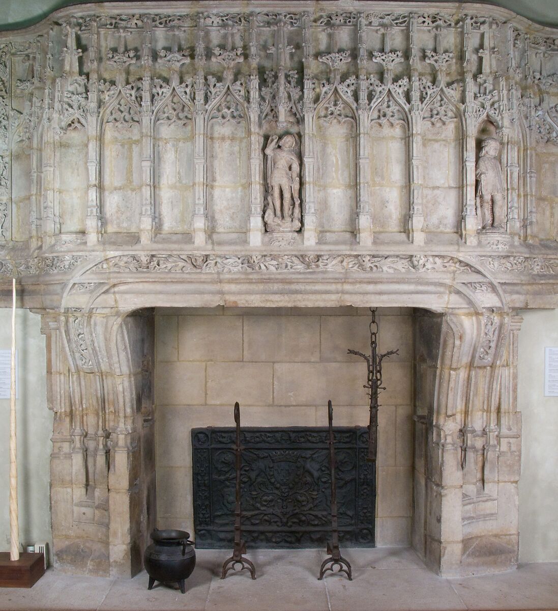 Fireplace, Limestone, French 