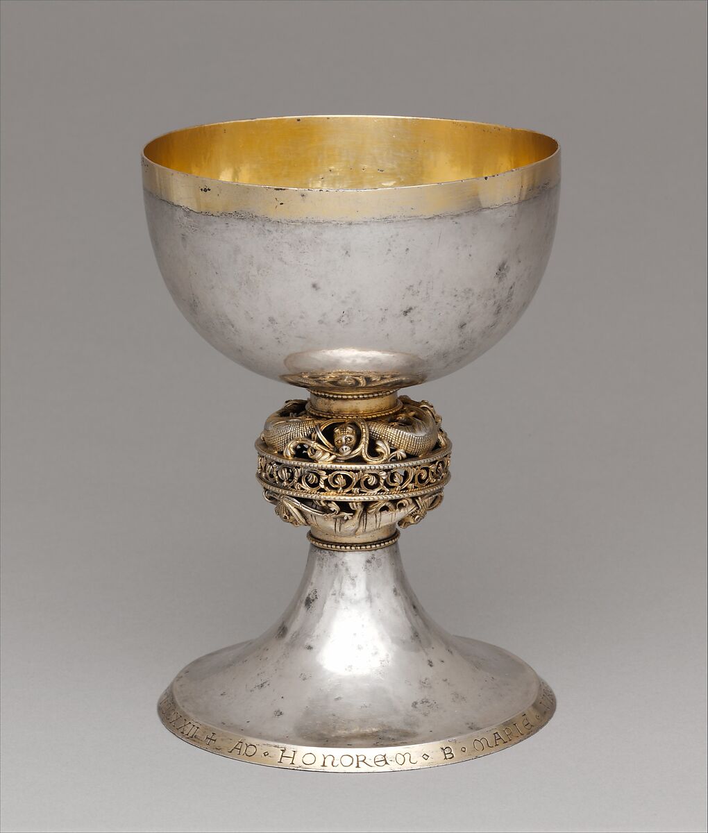 Chalice, Brother Bertinus, Silver and silver gilt, Northern European 