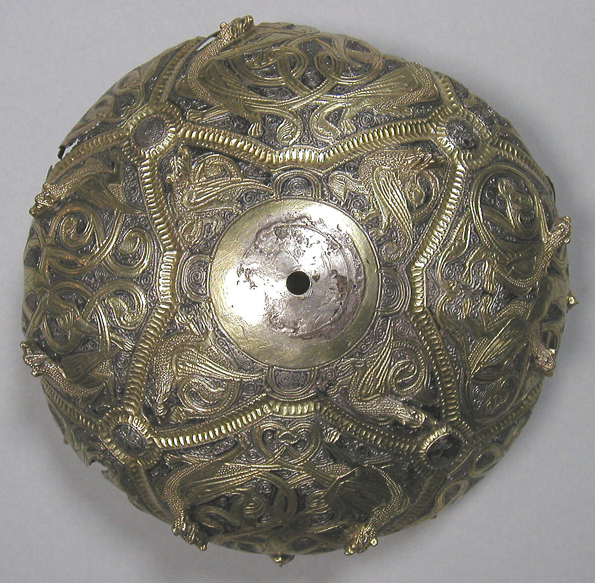 Bowl of a Drinking Cup, Silver, silver gilt, and niello, British or Scandinavian