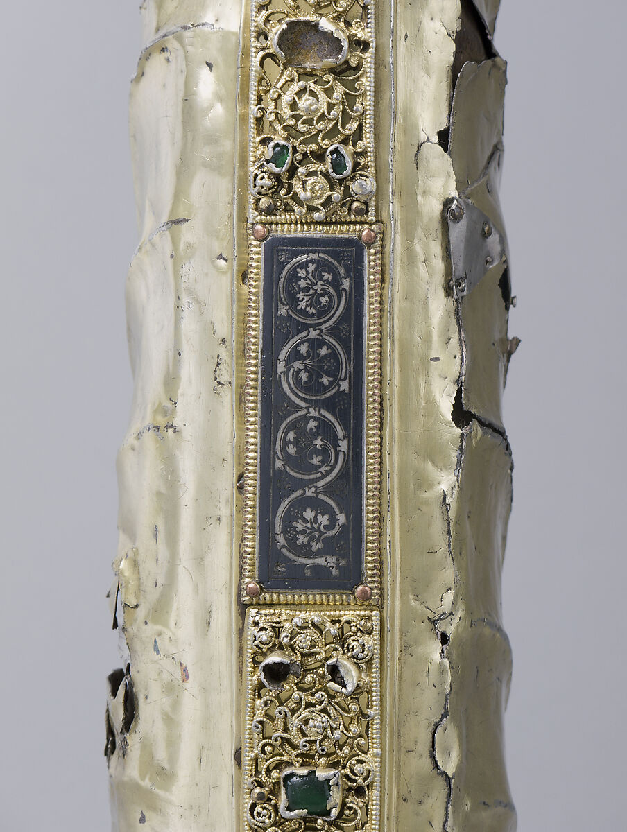 Arm Reliquary, Silver, gilded silver, niello, and gems; wood core , South Netherlandish