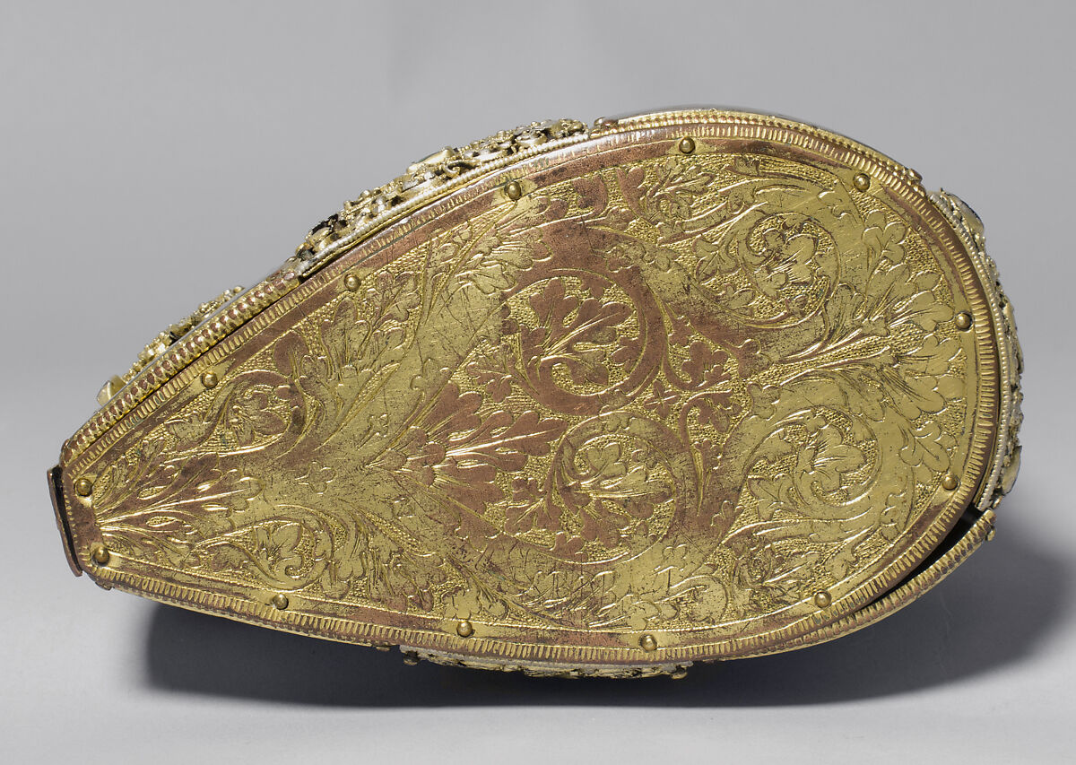 Arm Reliquary, Silver, gilded silver, niello, and gems; wood core , South Netherlandish