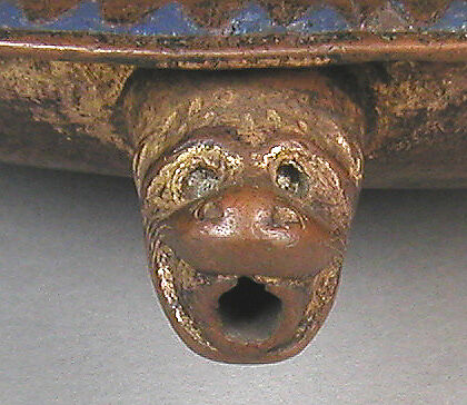 Gemellion with Coronation Scene, Copper, wrought, gilt and Champlevé enamel, French