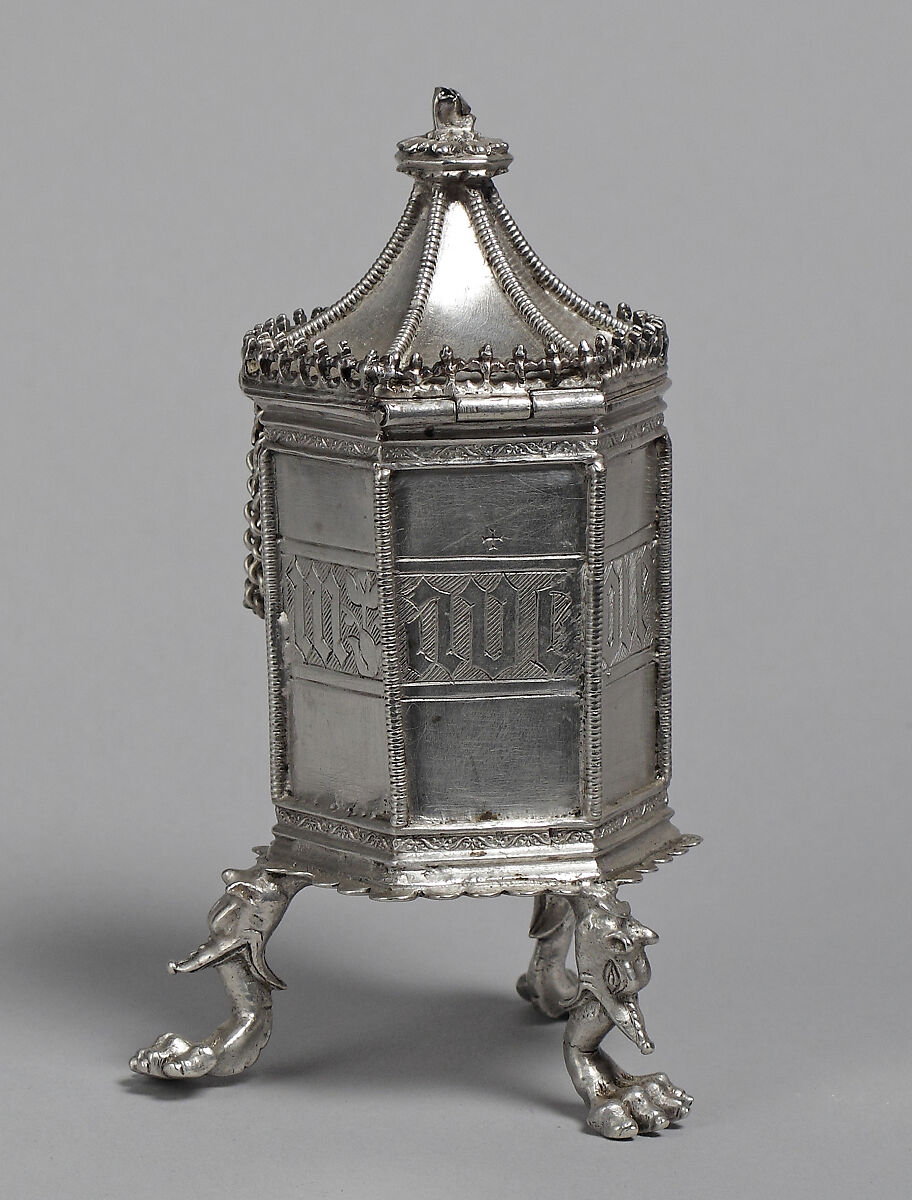 Hexagonal Olearium, Silver, Portuguese (?) 