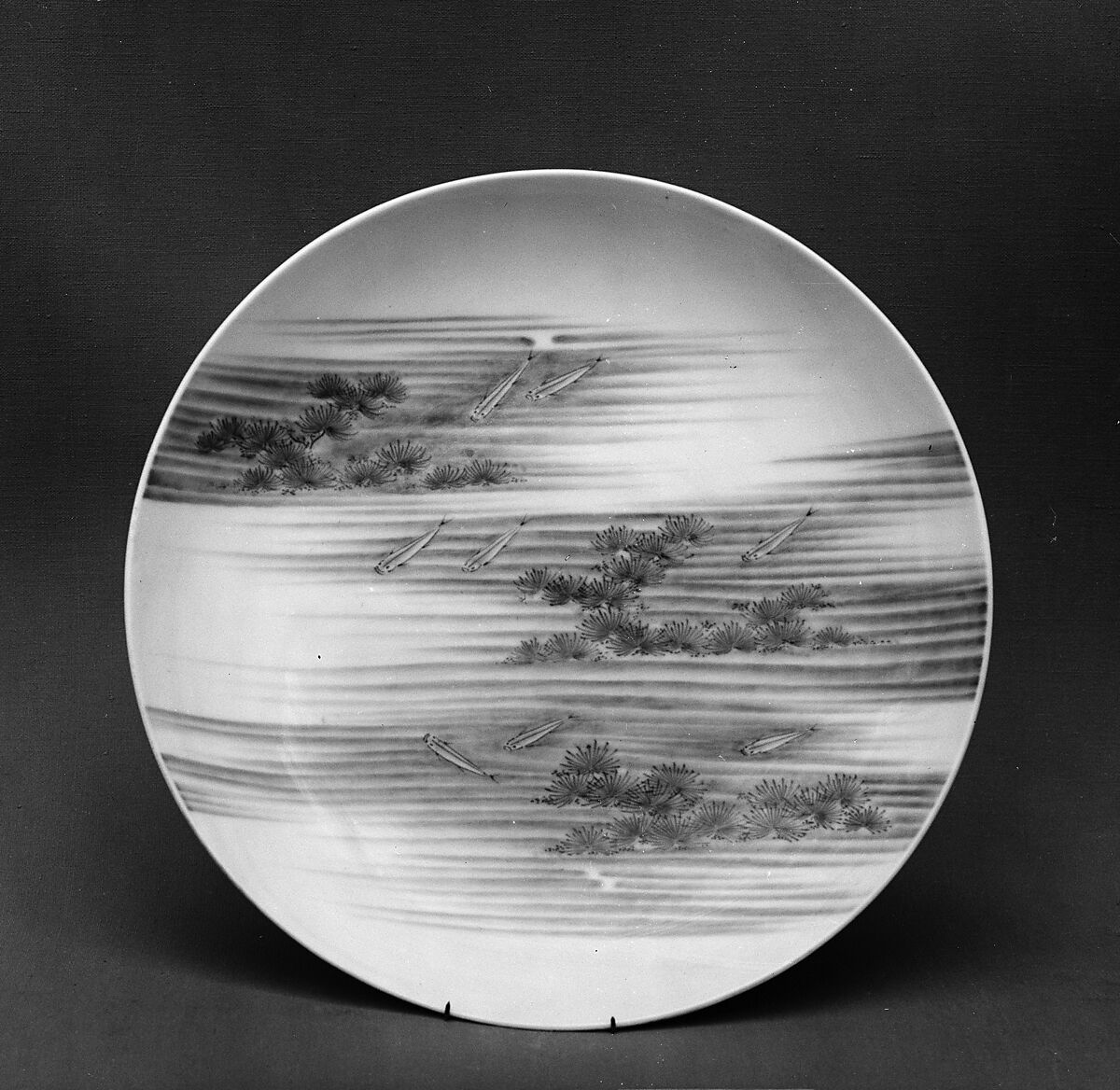 Plate, White porcelain decorated with blue under the glaze (Hirado ware), Japan 