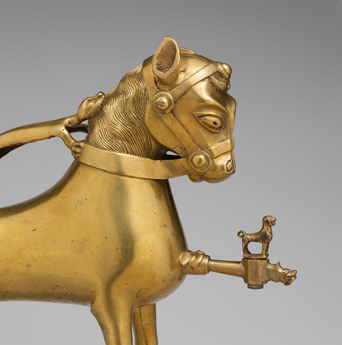 Aquamanile in the Form of a Horse, Copper alloy, German
