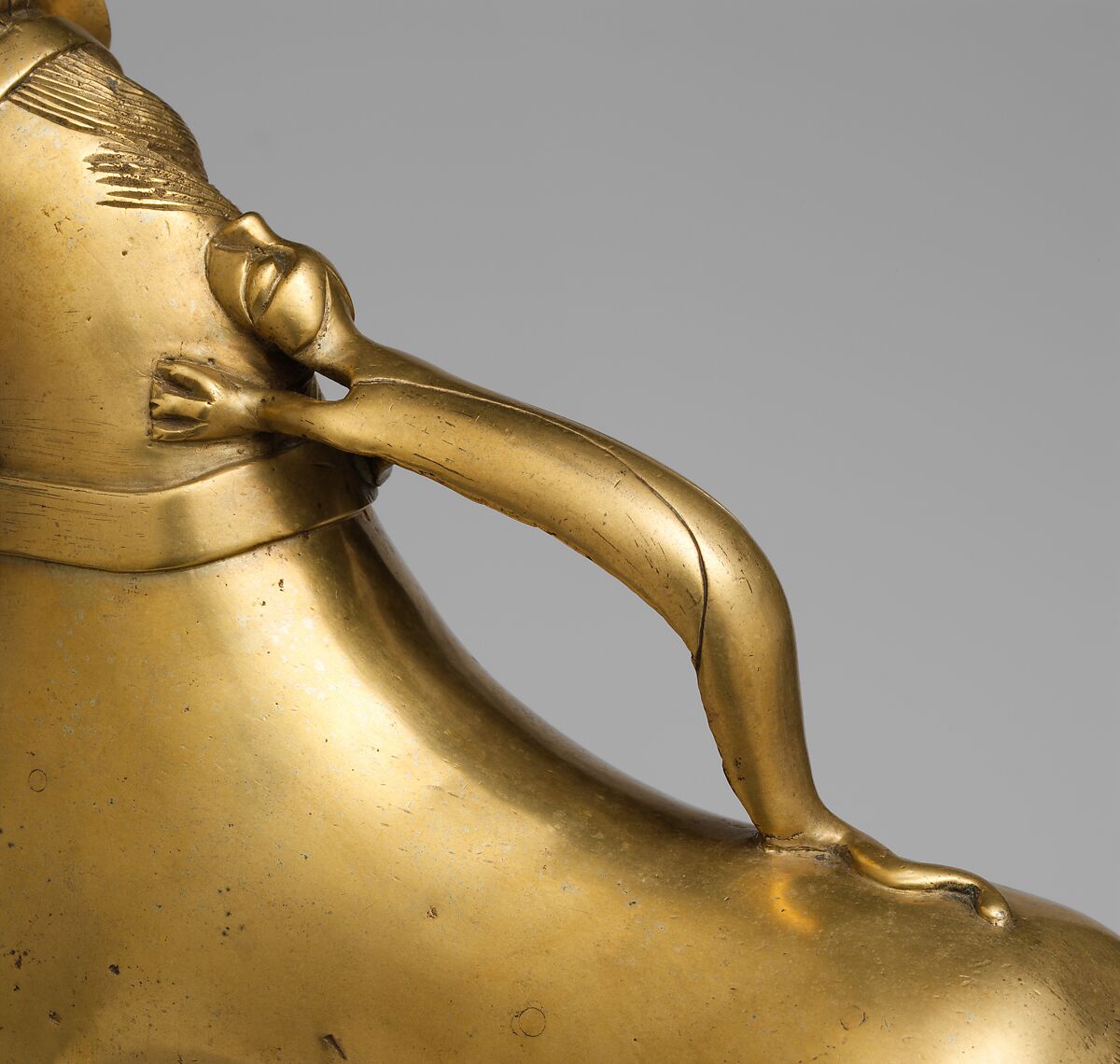 Aquamanile in the Form of a Horse, Copper alloy, German