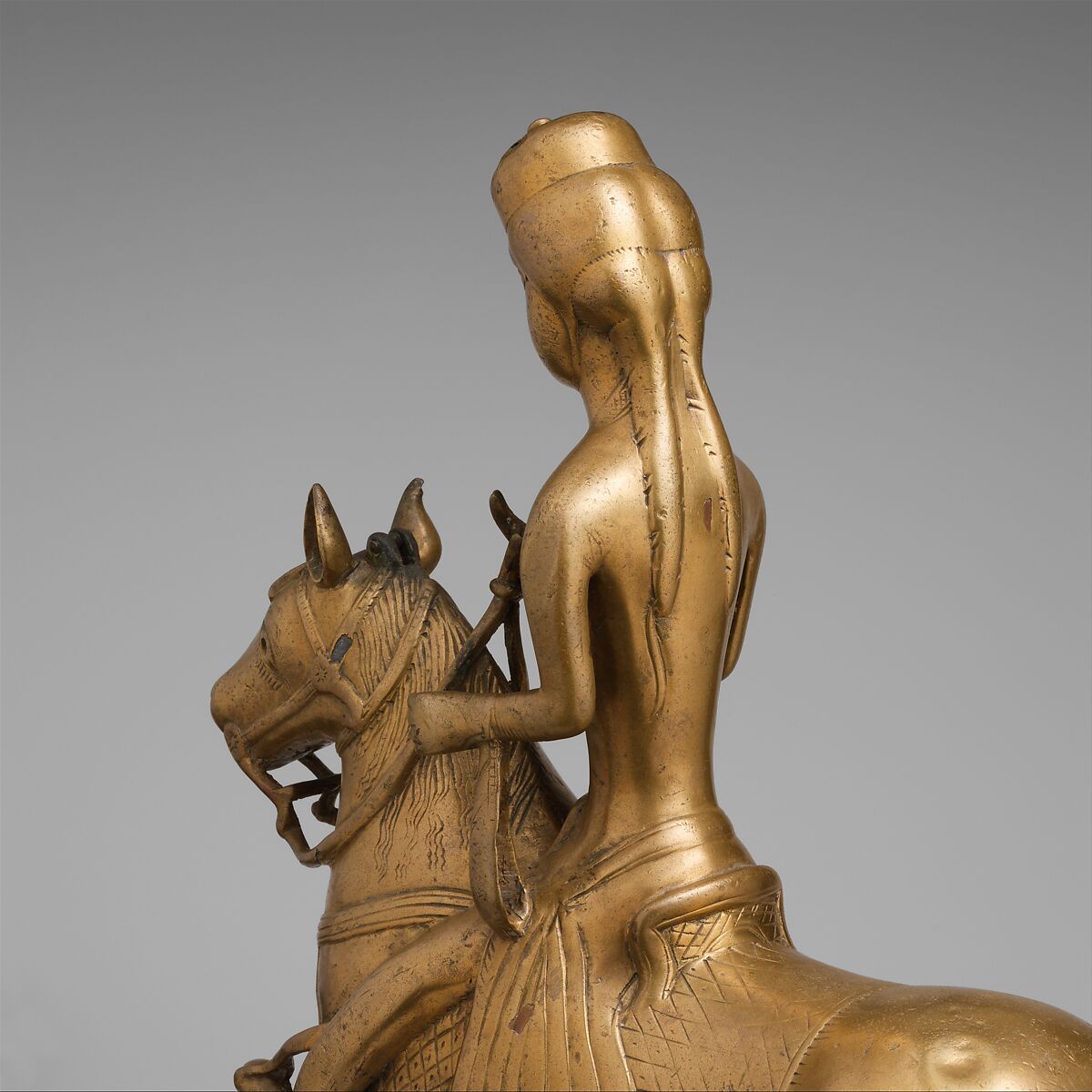Aquamanile in the Form of a Falconer on Horseback, Copper alloy, North German