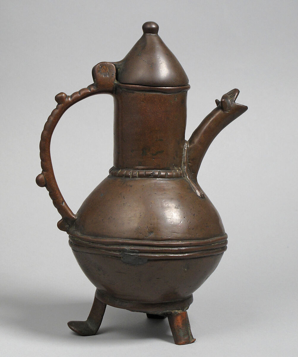 Ewer, bronze, originally gilt, European 