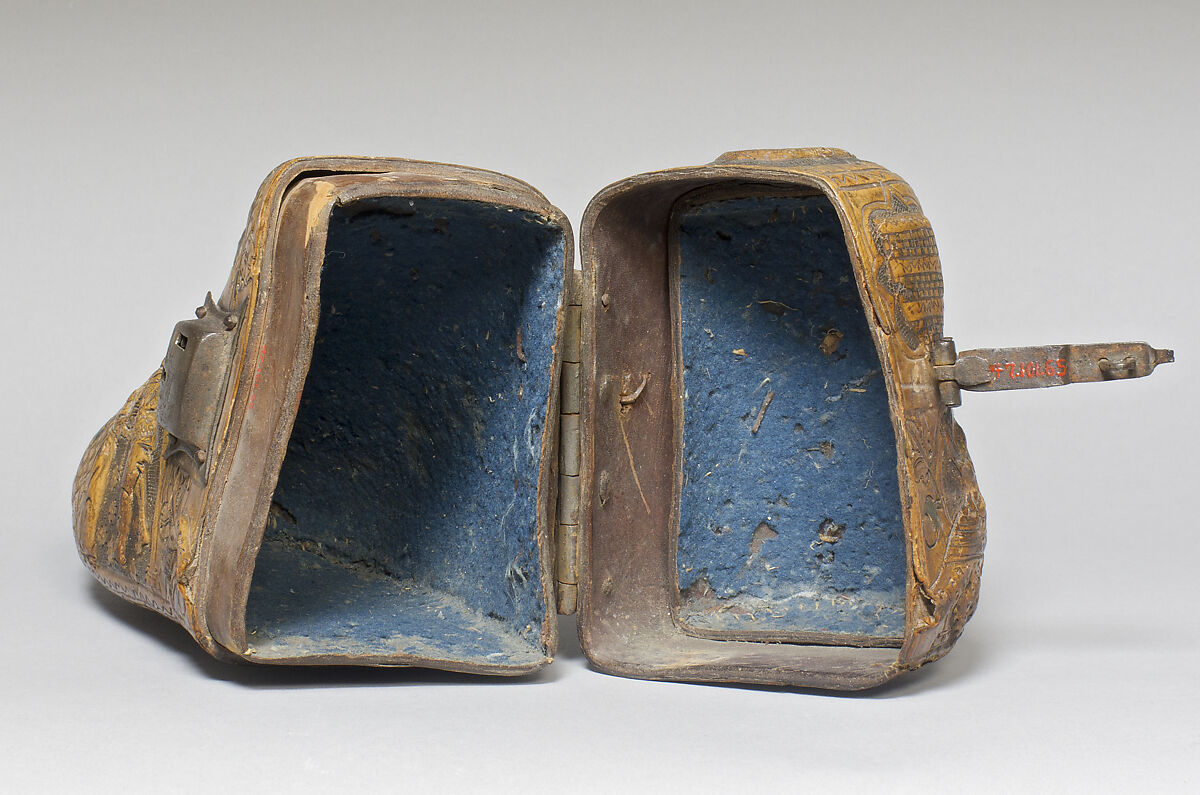 Shoe Reliquary, Leather and Iron, French or Swiss