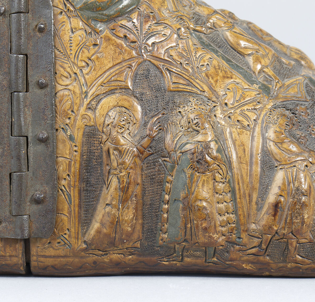 Shoe Reliquary, Leather and Iron, French or Swiss