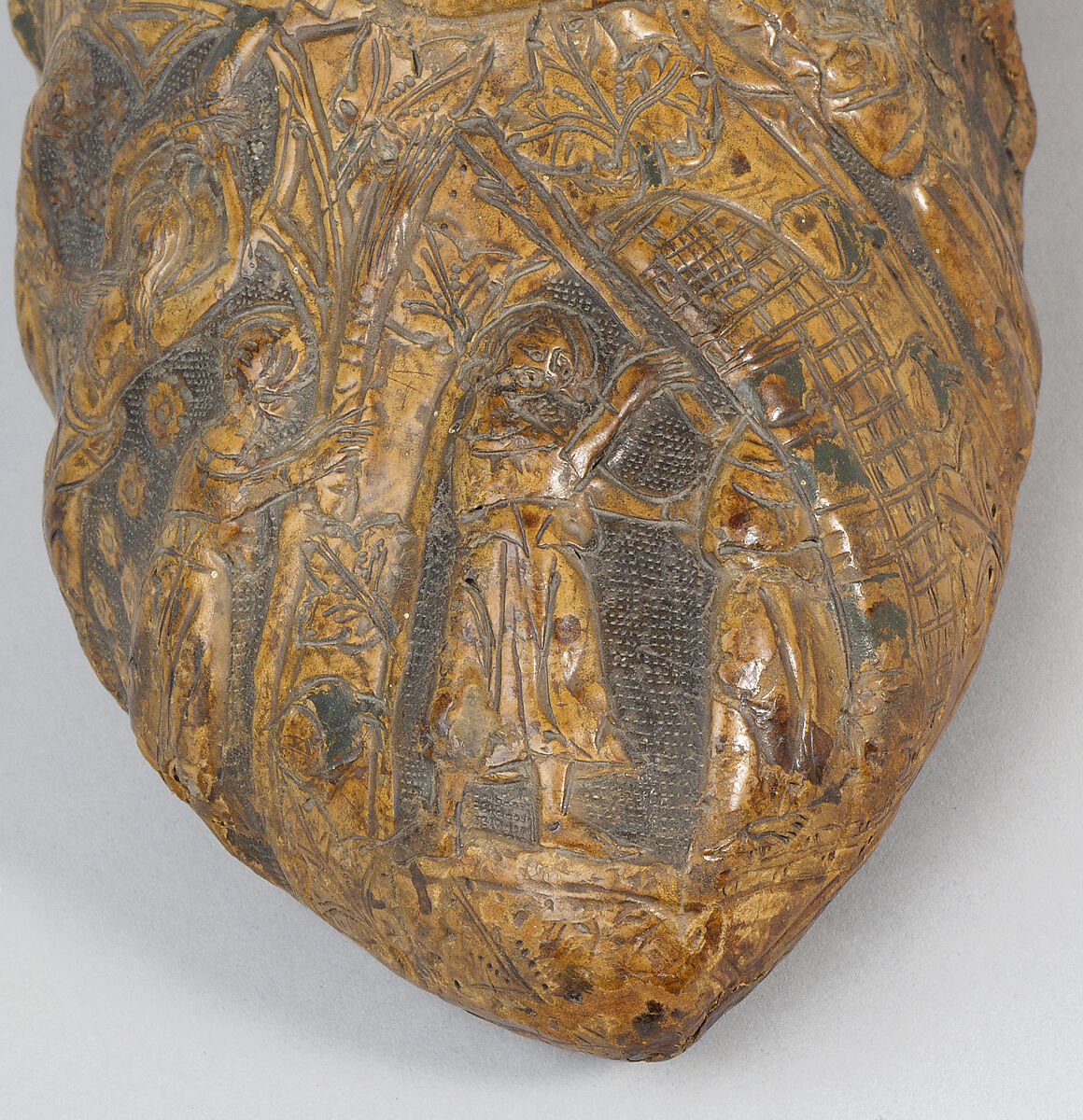 Shoe Reliquary, Leather and Iron, French or Swiss