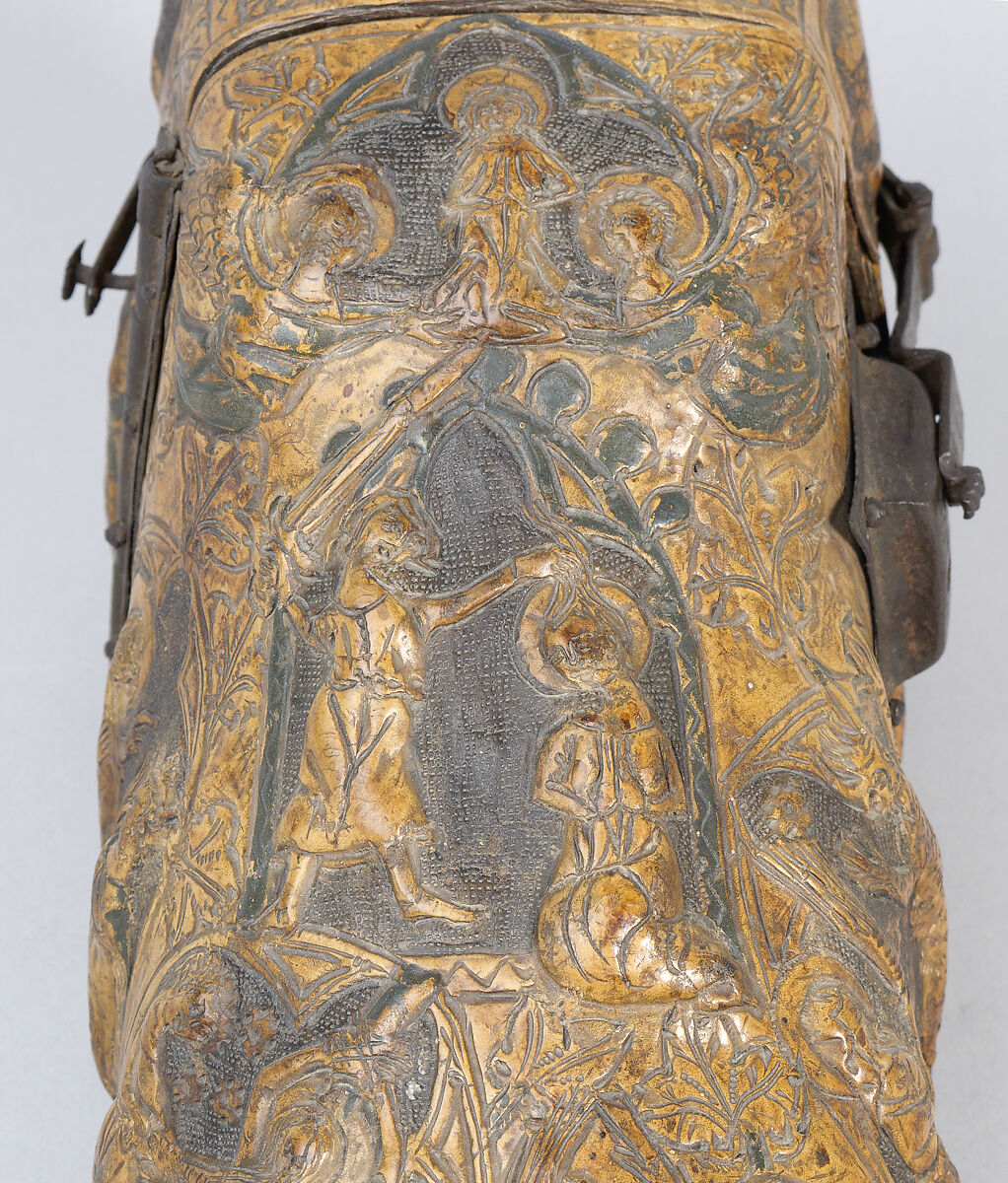 Shoe Reliquary, Leather and Iron, French or Swiss