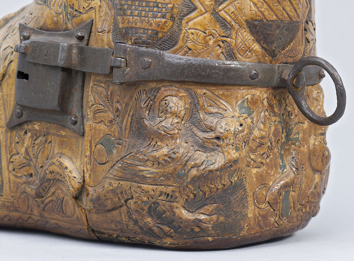 Shoe Reliquary, Leather and Iron, French or Swiss