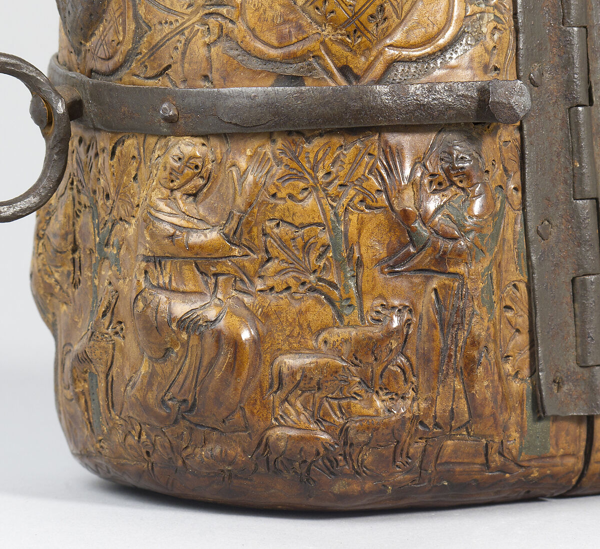 Shoe Reliquary, Leather and Iron, French or Swiss