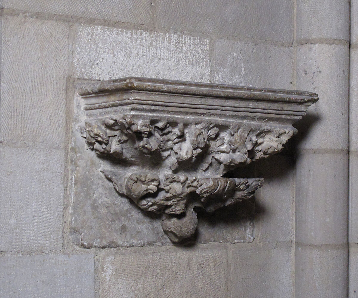 Corbel from the Double Sepulchral Monument of Don Àlvar Rodrigo de Cabrera, Count of Urgell and Viscount of Ager and his wife Cecilia of Foix, Limestone, Catalan 