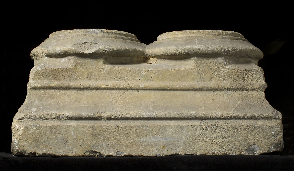 Double Column Base, Limestone or sandstone, French 