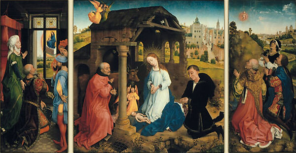 The Nativity Polyptych, Workshop of Rogier van der Weyden (Netherlandish, Tournai ca. 1399–1464 Brussels), Oil on oak, Netherlandish