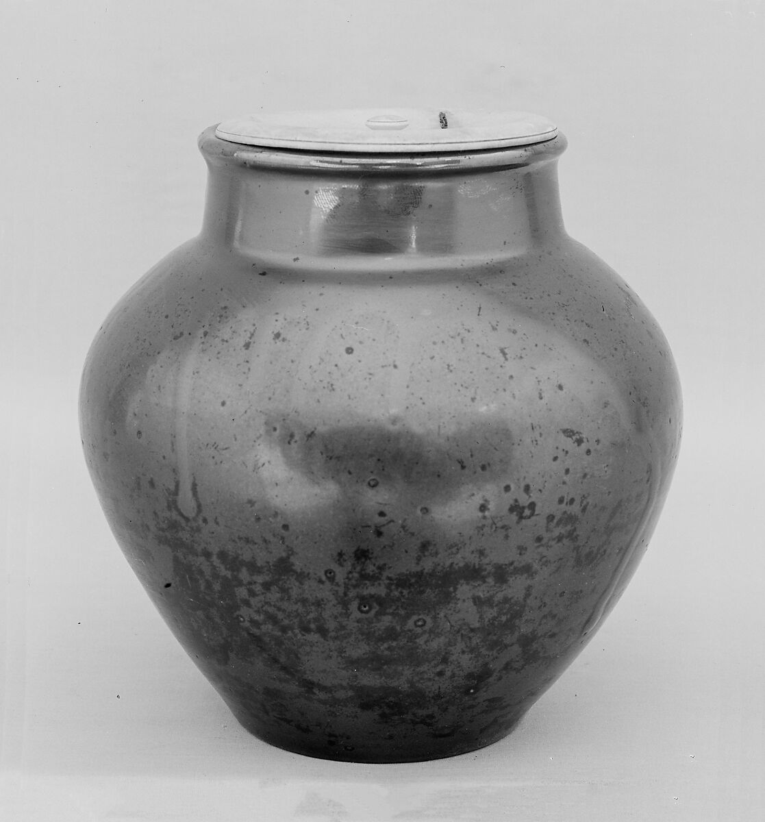 Jar, Clay covered with glaze and splashes (Kyoto kiln), Japan 