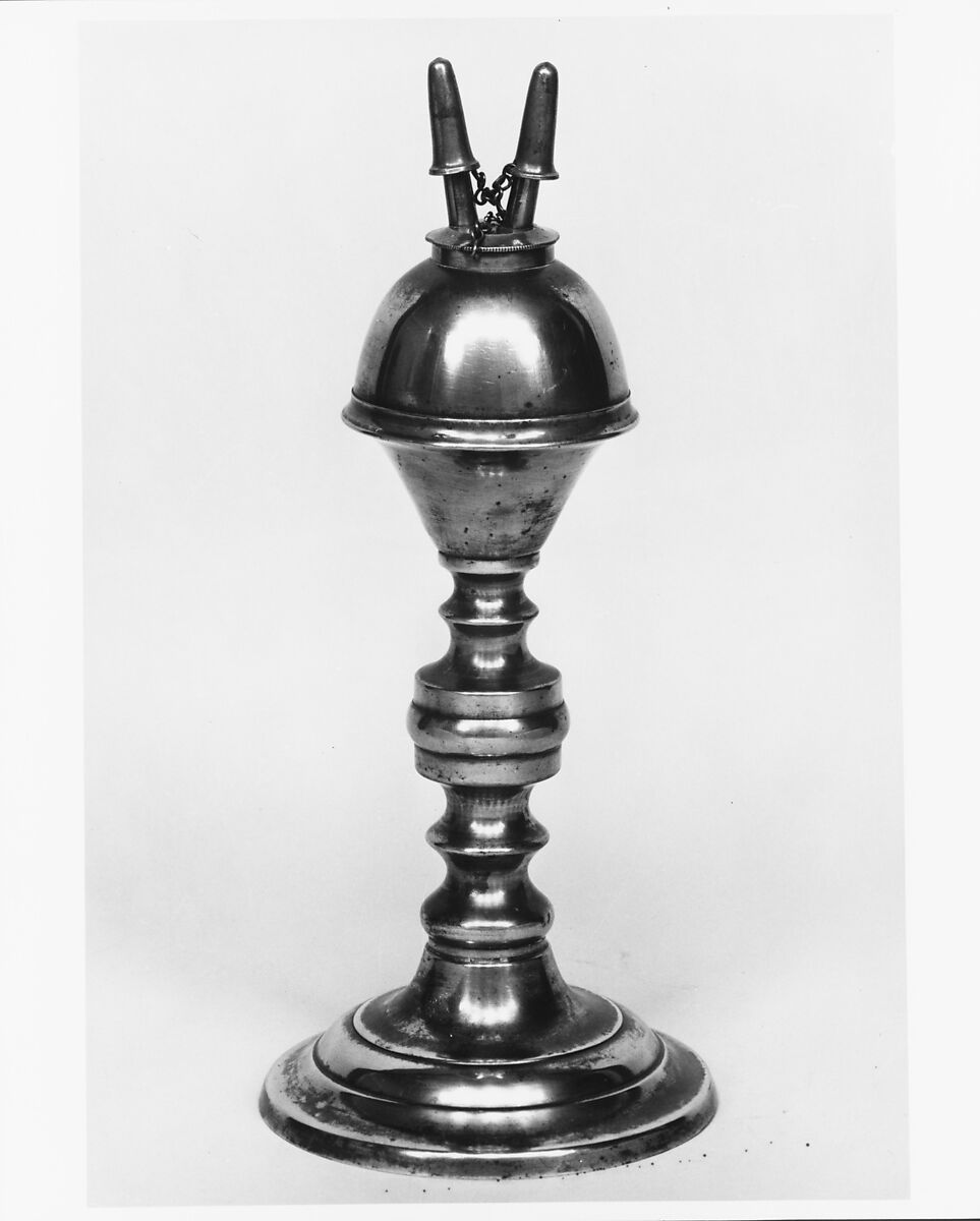 Lamp, Allen Porter (active 1830–38), Pewter, American 