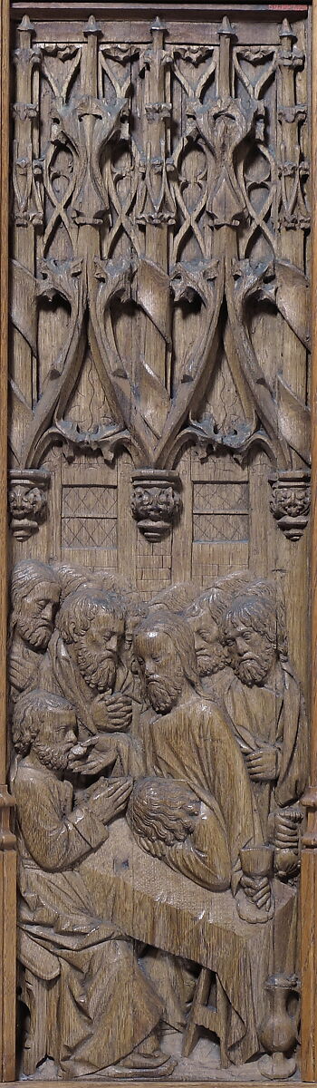 Panel with the Last Supper, Oak, French 
