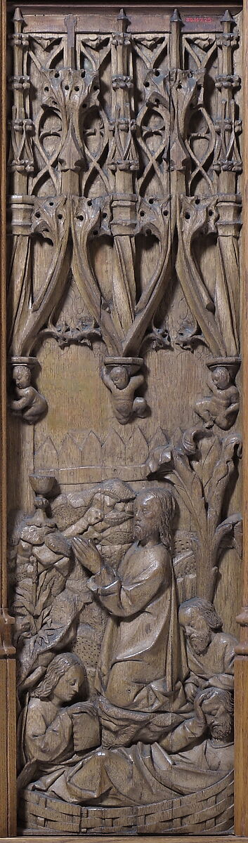 Panel with the Garden of Gesthemane, Oak, French 