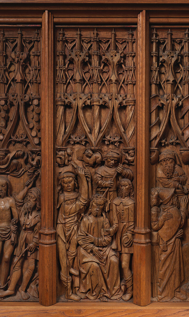 Panel with Christ Crowned with Thorns, Oak, French
