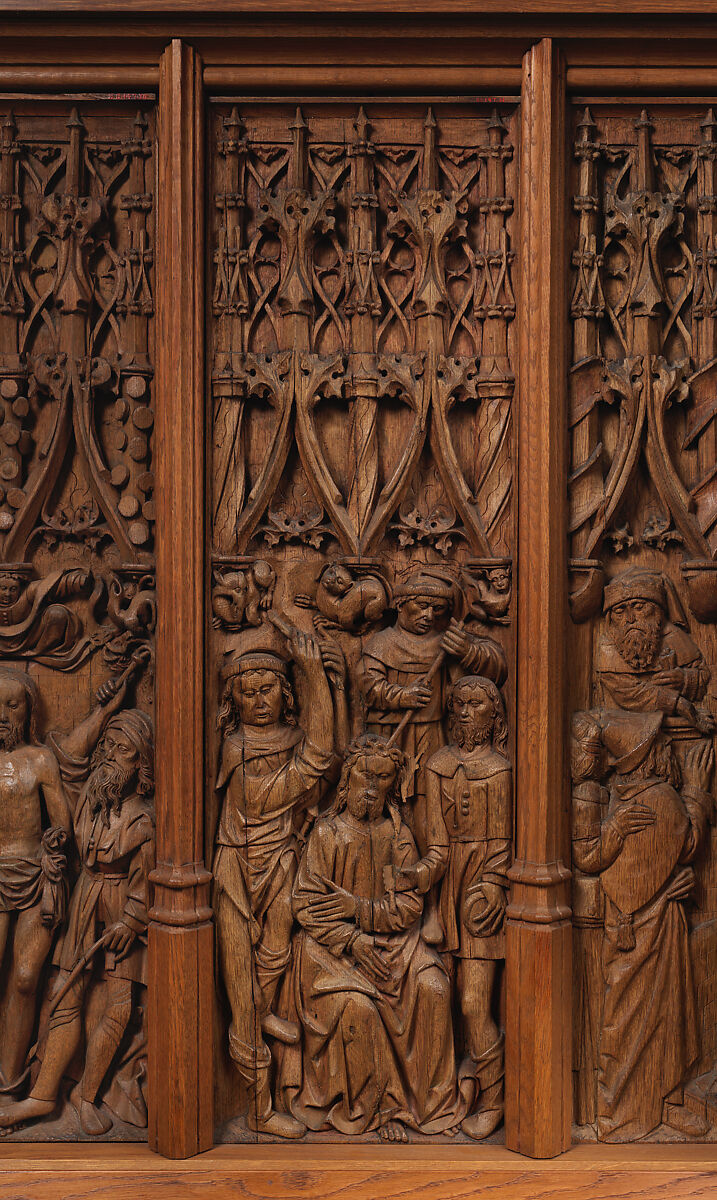 Panel with Christ Crowned with Thorns, Oak, French 