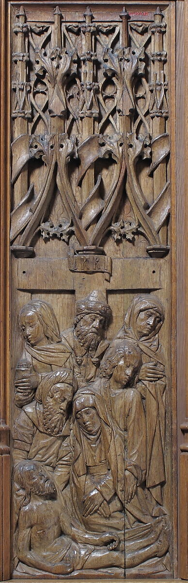 Panel with the Lamentation, Oak, French 