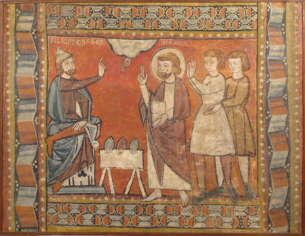 Fresco with Miracle of the Jewels, Fresco transferred to canvas, Spanish 